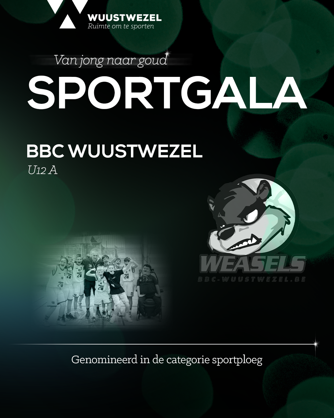 BBC Wuustwezel U12, genomineerd voor het Wuustwezels Sportgala 2024