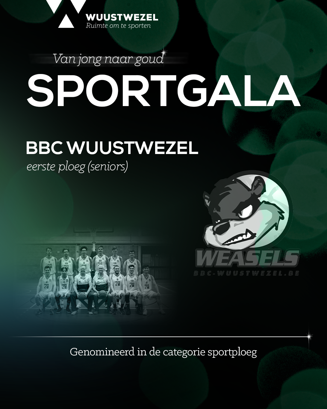 BBC Wuustwezel eerste ploeg, genomineerd voor het Wuustwezels Sportgala 2024