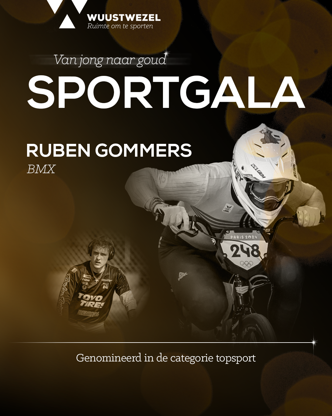 Ruben Gommers, genomineerd voor het Wuustwezels Sportgala 2024