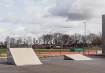 Het skateterrein aan sportpark Koch in Gooreind