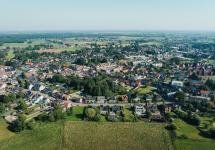 het centrum van Wuustwezel vanuit de lucht